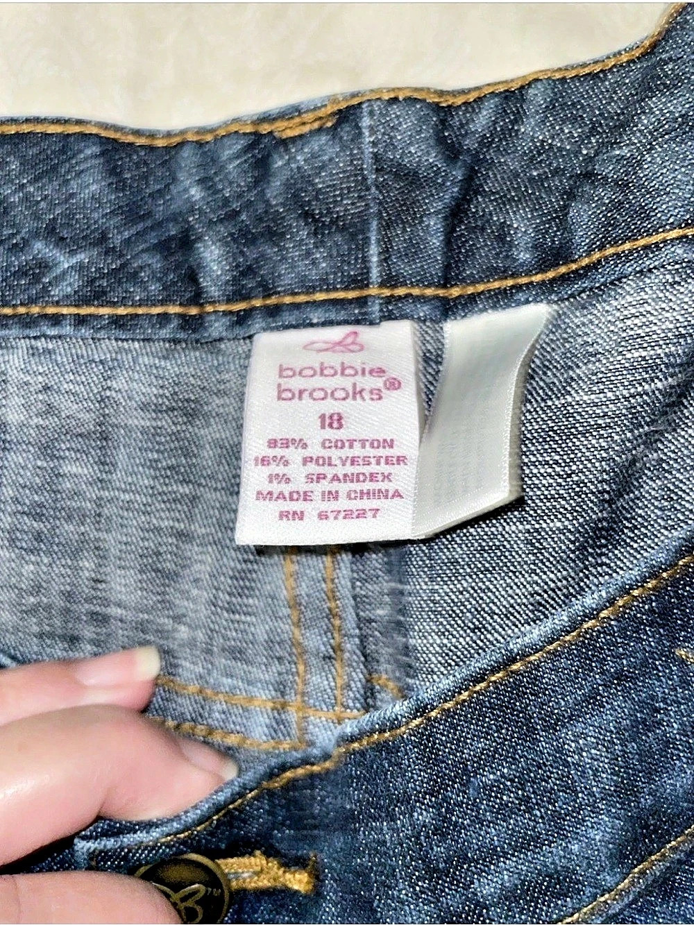 Bobbie Brooks Women's Jeans Blue Waist 18 Excellent Condition - Picture 8 of 11